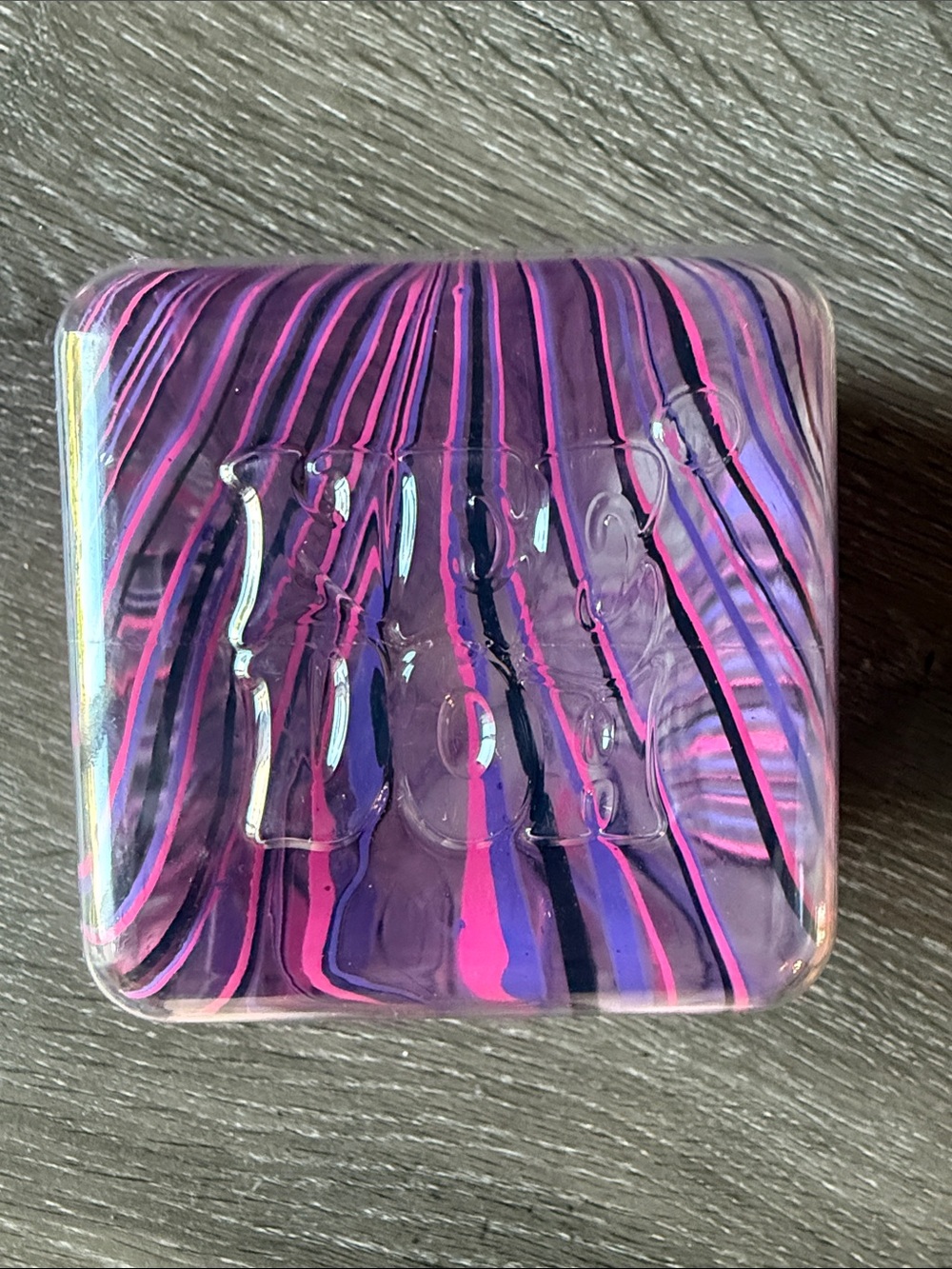 Needoh Nice Berg Swirl Squish - Pink, purple and black Swirl - Picture 2 of 2